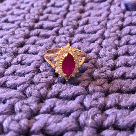 Synthesized Ruby Ring - Picture 3 of 5